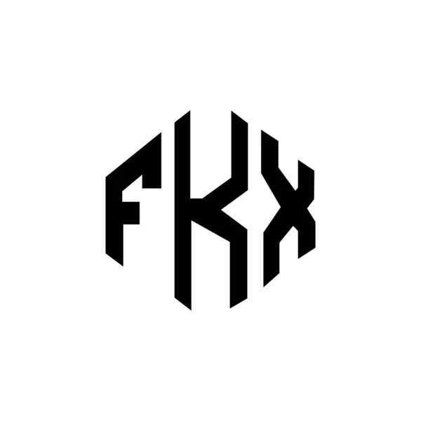 Fkx Letter Logo Design Polygon Shape Fkx Polygon Cube Shape — Wektor stockowy