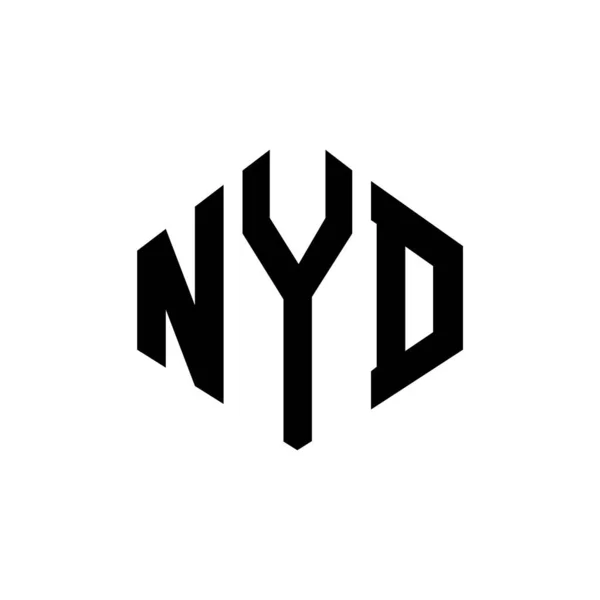 Nyd Letter Logo Design Polygon Shape Nyd Polygon Cube Shape — Stok Vektör
