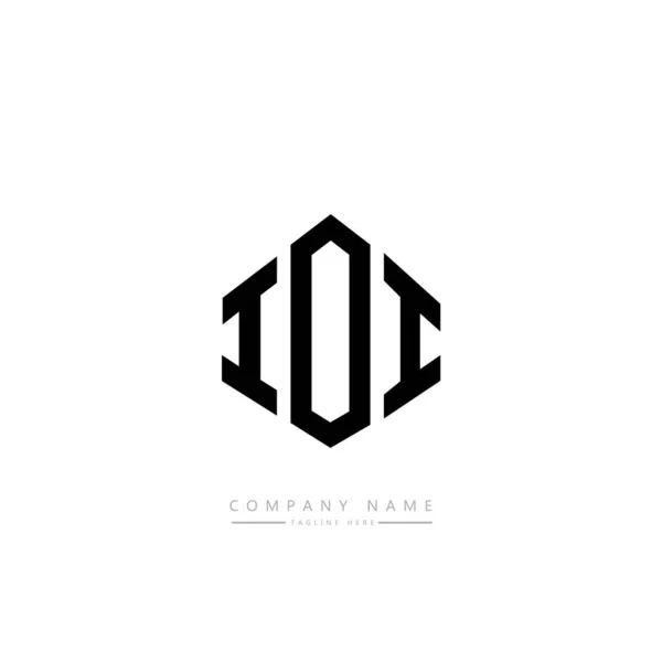 Ioi Letters Logo Design Polygon Shape Vector Logo Template White — Stock Vector