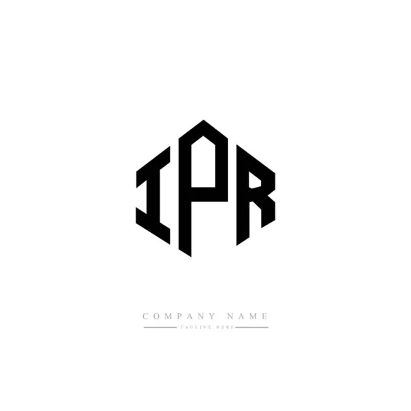 Diseño Del Logotipo Letras Ipr Con Forma Polígono Vector Logo — Archivo Imágenes Vectoriales