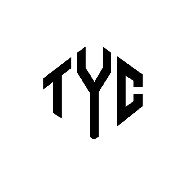 Diseño Del Logotipo Letra Tyc Con Forma Polígono Diseño Logotipo — Archivo Imágenes Vectoriales