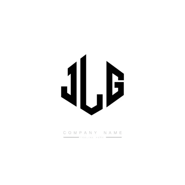 Jlg Letter Logo Design Polygon Shape Jlg Polygon Cube Shape — Stockový vektor