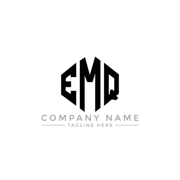 Diseño Del Logotipo Letra Emq Con Forma Polígono Diseño Del — Vector de stock