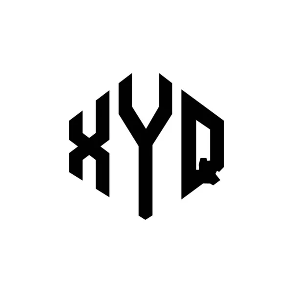 Xyq Letter Logo Design Polygon Shape Xyq Polygon Cube Shape — Stock Vector