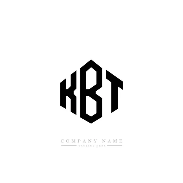 Kbt Letters Logo Design Polygon Shape Vector Logo Template White — Stock Vector
