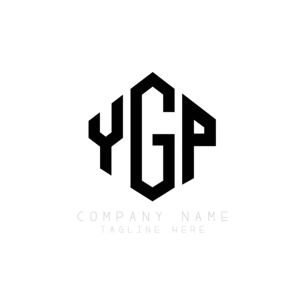 Ygp Letter Logo Design Polygon Shape Ygp Polygon Cube Shape — Vettoriale Stock