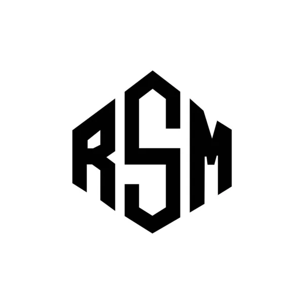 Rsm Letter Logo Design Polygon Shape Rsm Polygon Cube Shape — 스톡 벡터