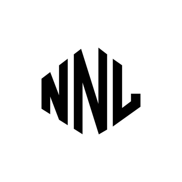 Nnl Letter Logo Design Polygon Shape Nnl Polygon Cube Shape — Stockový vektor