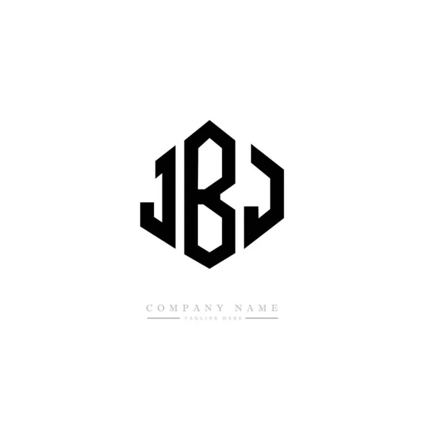 Jbj Letter Logo Design Polygon Shape Jbj Polygon Cube Shape — Stockový vektor