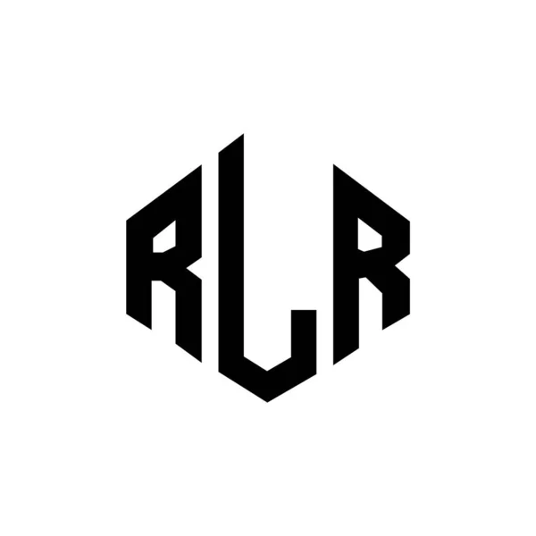 Rlr Letter Logo Design Polygon Shape Rlr Polygon Cube Shape — Vetor de Stock