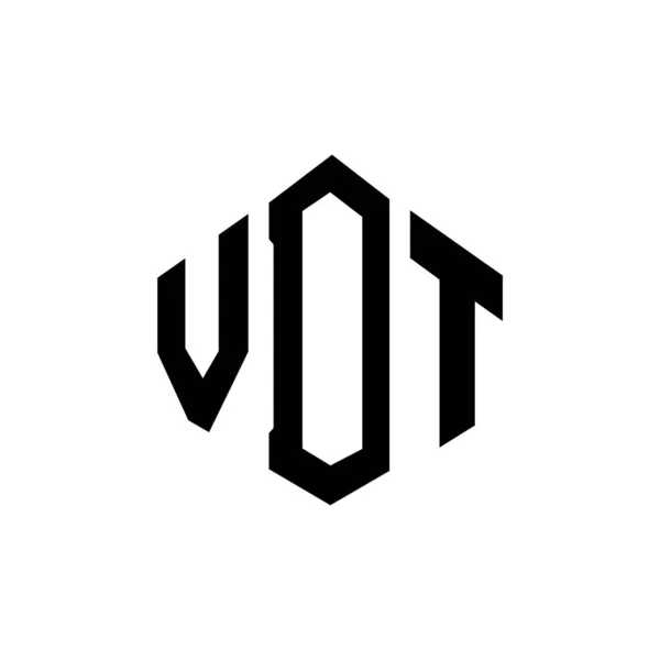 Diseño Del Logotipo Carta Vdt Con Forma Polígono Diseño Del — Vector de stock
