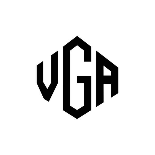 Vga Letter Logo Design Polygon Shape Vga Polygon Cube Shape — Vettoriale Stock