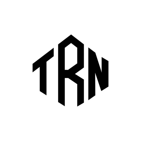 Trn Buchstabenlogo Design Mit Polygonform Trn Polygon Und Würfelform Logo — Stockvektor