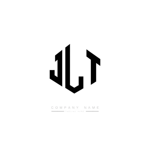 Jlt Letter Logo Design Polygon Shape Jlt Polygon Cube Shape — Stockový vektor