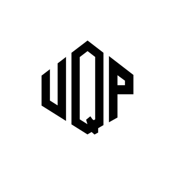 Конструкція Логотипу Літери Uqp Формою Багатокутника Дизайн Логотипу Багатокутника Кубика — стоковий вектор