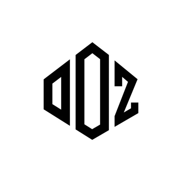 Ooz Letter Logo Ontwerp Met Polygon Vorm Ooz Polygon Kubus — Stockvector