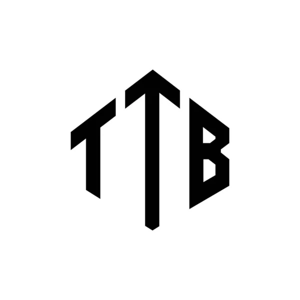 stock vector TTB letter logo design with polygon shape. TTB polygon and cube shape logo design. TTB hexagon vector logo template white and black colors. TTB monogram, business and real estate logo.