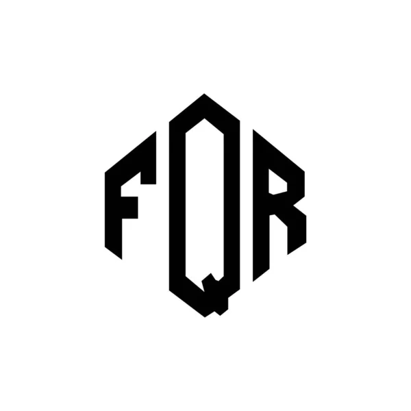 Design Logotipo Letra Fqr Com Forma Polígono Design Logotipo Forma — Vetor de Stock