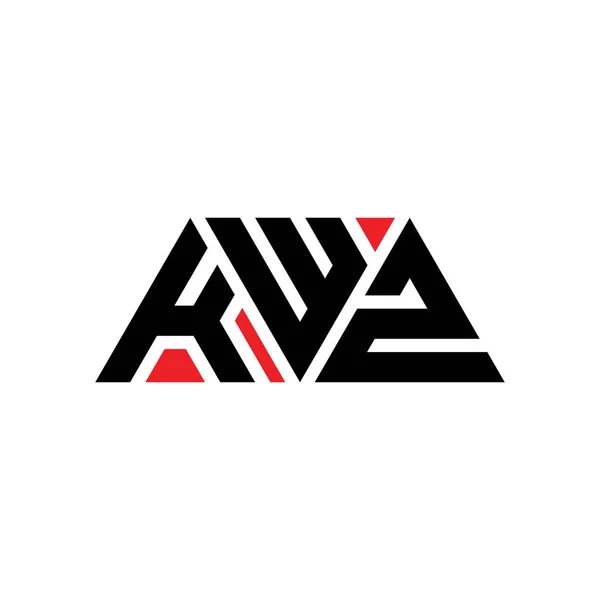 Diseño Del Logotipo Letra Del Triángulo Kwz Con Forma Triángulo — Archivo Imágenes Vectoriales