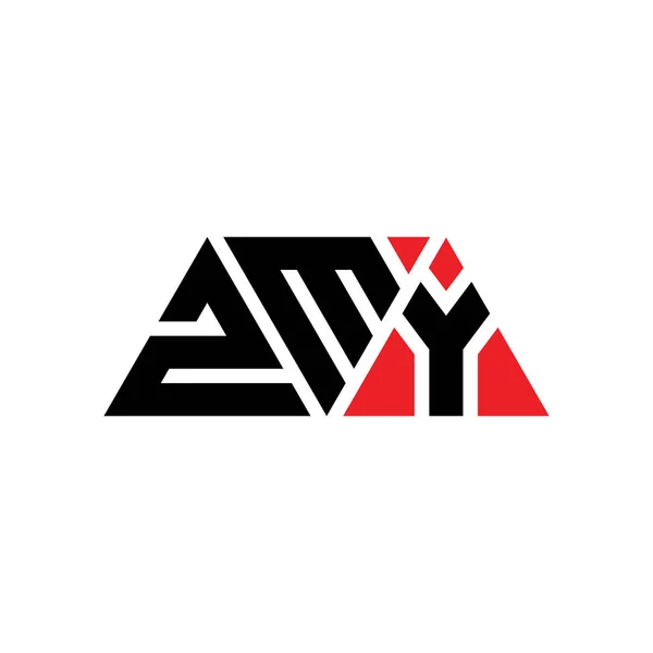 Zmy Dreieck Buchstabe Logo Design Mit Dreieck Form Zmy Dreieck — Stockvektor