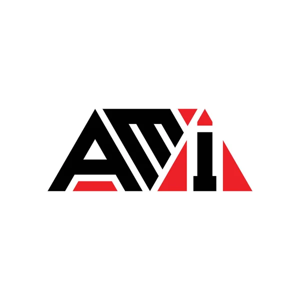 Ami Dreieck Buchstabe Logo Design Mit Dreieck Form Ami Dreieck — Stockvektor