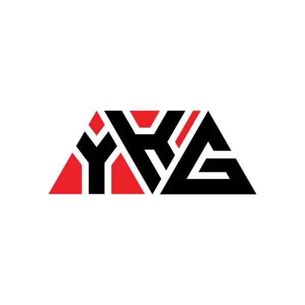 Diseño Del Logotipo Letra Del Triángulo Ykg Con Forma Triángulo — Archivo Imágenes Vectoriales