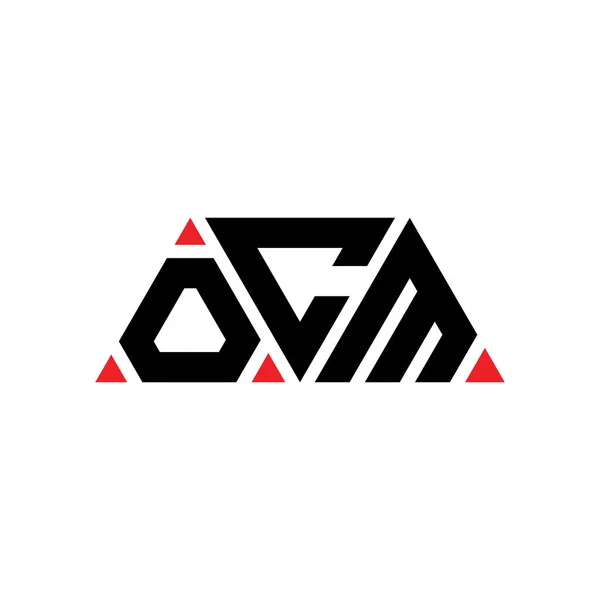 Ocm Dreieck Buchstabe Logo Design Mit Dreieck Form Namenszug Des — Stockvektor