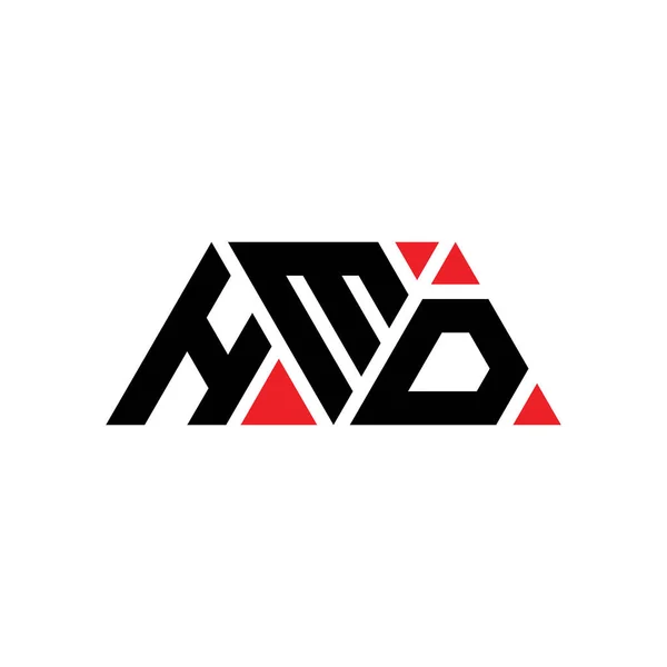 三角形の形をしたHmd三角形の文字ロゴデザイン Hmd三角形のロゴデザインモノグラム Hmd赤い色の三角形ベクトルロゴテンプレート Hmd三角形のロゴシンプル エレガントで豪華なロゴ Hmd — ストックベクタ
