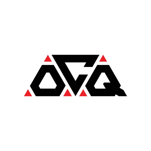 Ocq Háromszög Betűs Logó Háromszög Alakú Kialakítással Ocq Háromszög Logó — Stock Vector