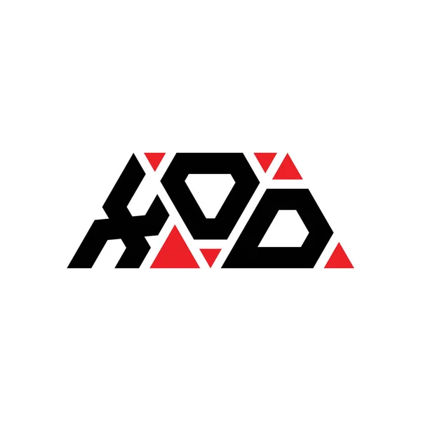 Xod Triangle Letter Logo Design Triangle Shape Xod Triangle Logo — Stock Vector