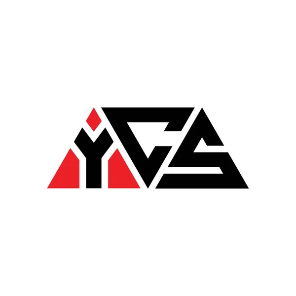 Ycs三角形字母标志设计与三角形形状 Ycs三角形徽标设计 Ycs三角形矢量标识模板与红色 Ycs三角徽标简单 Ycs — 图库矢量图片