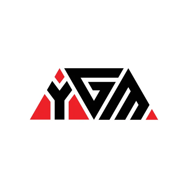 Design Logotipo Letra Triângulo Ygm Com Forma Triângulo Monograma Design — Vetor de Stock