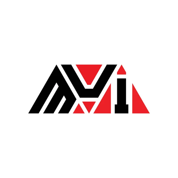 Mui Triangel Bokstav Logotyp Design Med Triangel Form Mui Triangel — Stock vektor