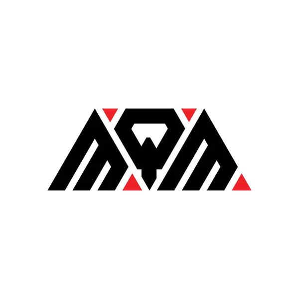 Mqm Driehoekige Letter Logo Ontwerp Met Driehoekige Vorm Mqm Driehoekig — Stockvector