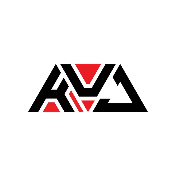 Diseño Del Logotipo Letra Del Triángulo Kuj Con Forma Triángulo — Archivo Imágenes Vectoriales