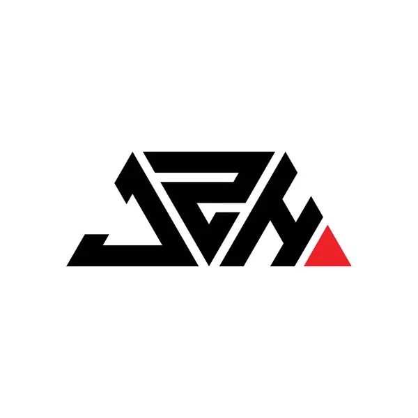 Diseño Del Logotipo Letra Del Triángulo Jzh Con Forma Triángulo — Archivo Imágenes Vectoriales