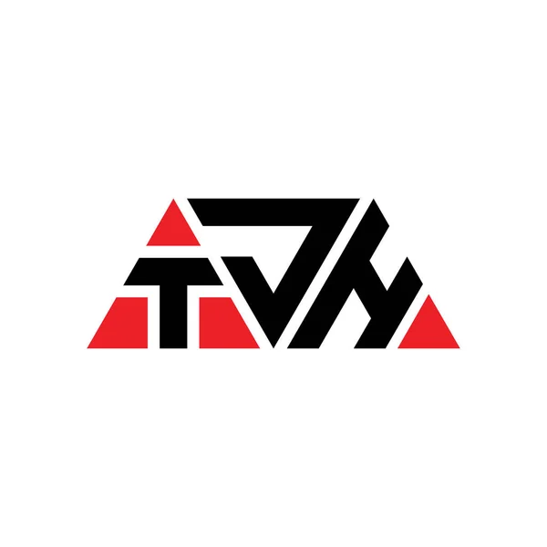 Diseño Del Logotipo Letra Del Triángulo Tjh Con Forma Triángulo — Archivo Imágenes Vectoriales