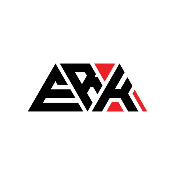 Erk Driehoekig Logo Met Driehoekige Vorm Erk Driehoek Logo Ontwerp — Stockvector