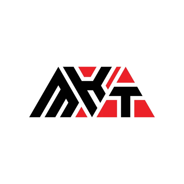 Mkt Triangle Lettre Logo Design Avec Forme Triangle Mkt Triangle — Image vectorielle