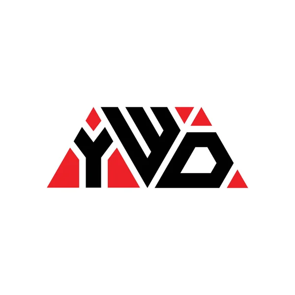 Návrh Trojúhelníkového Písmene Ywd Trojúhelníkovým Tvarem Ywd Trojúhelník Logo Design — Stockový vektor
