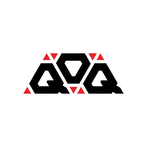 Qoq Háromszög Betű Logó Design Háromszög Alakú Qoq Háromszög Logó — Stock Vector