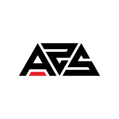 Üçgen şekilli AZS üçgen harf logosu tasarımı. AZS üçgen logo tasarımı monogramı. Kırmızı renkli AZS üçgen vektör şablonu. AZS üçgen logosu Basit, Zarif ve Lüks Logo. AZS