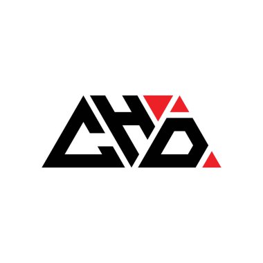 Üçgen şekilli CHD üçgen harf logosu tasarımı. CHD üçgen logo tasarımı monogramı. CHD üçgen logo şablonu kırmızı renkte. CHD üçgen logosu Basit, Zarif ve Lüks Logo. CHD
