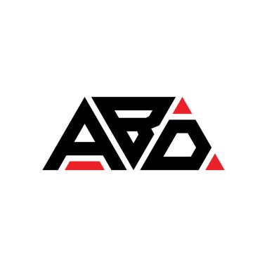 Üçgen şekilli ABD üçgen harf logosu tasarımı. ABD Üçgen Tasarım Monogramı. Kırmızı renkli ABD üçgen vektör şablonu. ABD üçgen logosu Basit, Zarif ve Lüks Logo. ABD