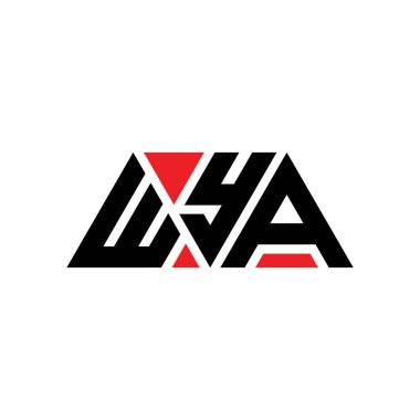 Üçgen şekilli WXA üçgen harf logosu tasarımı. WXA üçgen logo tasarımı monogramı. Kırmızı renkli WXA üçgen vektör logosu. WXA üçgen logosu Basit, Zarif ve Lüks Logo. WXA