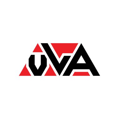 Üçgen şekilli VLA üçgen harf logosu tasarımı. VLA üçgen logo tasarımı monogramı. Kırmızı renkli VLA üçgen vektör logo şablonu. VLA üçgen logosu Basit, Zarif ve Lüks Logo. VLA