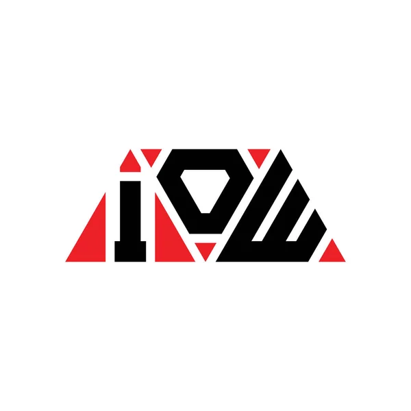 Iow Triangolo Lettera Logo Design Con Forma Triangolare Monogramma Progettazione — Vettoriale Stock