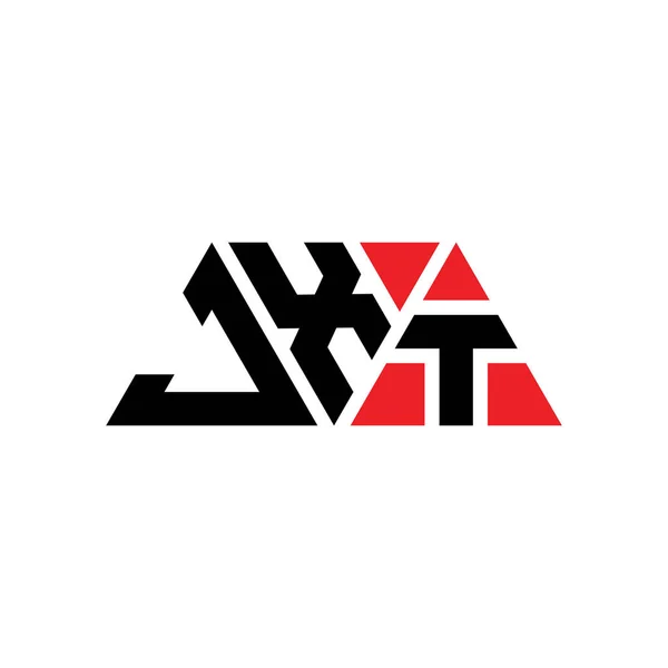 三角形の形状を持つJxt三角形の文字のロゴデザイン Jxt三角形のロゴデザインのモノグラム Jxt赤い色の三角形ベクトルロゴテンプレート Jxt三角形のロゴシンプル エレガントで豪華なロゴ Jxt — ストックベクタ