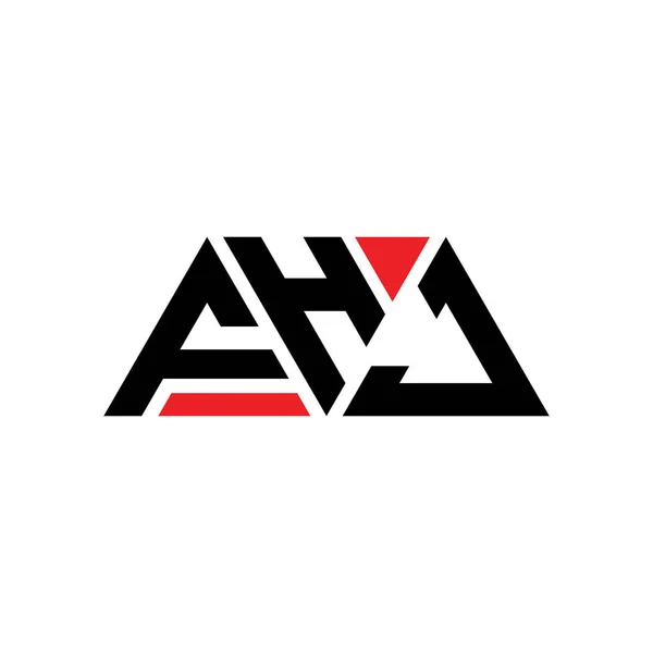 Fhj Driehoekige Letter Logo Ontwerp Met Driehoekige Vorm Fhj Driehoekig — Stockvector