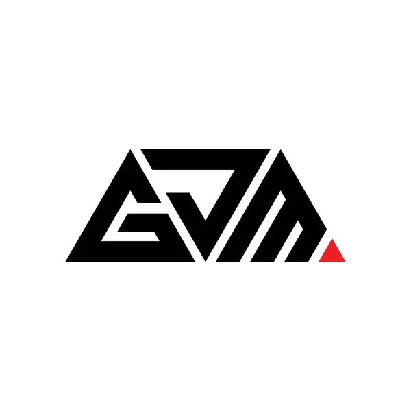 Diseño Logotipo Letra Triángulo Gjm Con Forma Triángulo Monograma Diseño — Archivo Imágenes Vectoriales
